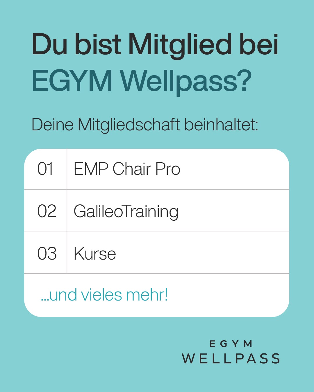 EGYM Wellpass bei BewegtER: EMP Chair Pro, Galileo-Training und Kurse